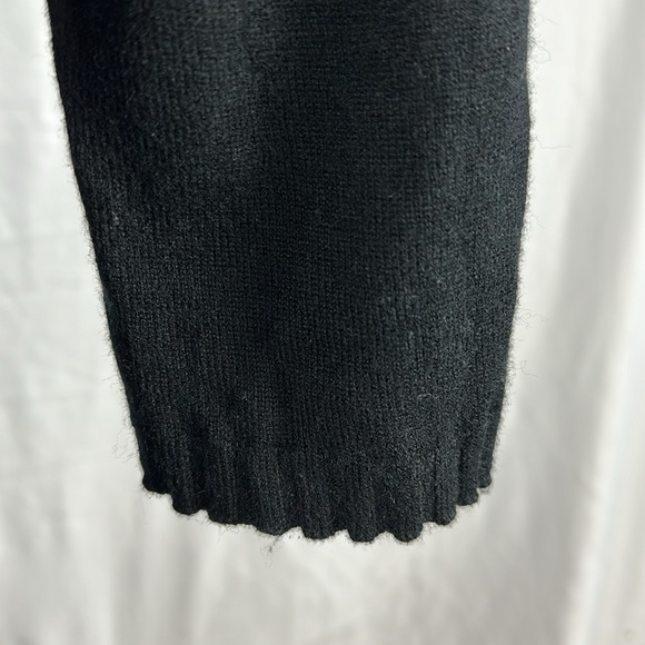 J. Jill Black Wool Blend 3/4 Sleeve Round Neck Sweater Dress - Picture 5 of 8